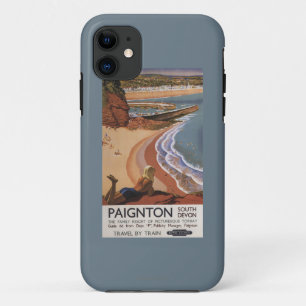 崖に見ているイギリスの鉄道の女の子 iPhone 11 ケース