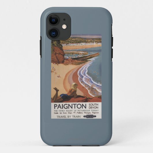 崖に見ているイギリスの鉄道の女の子 Case-Mate iPhoneケース (裏面)