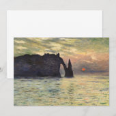 崖のエトレタ、クロード・モネによる夕焼け (正面/裏面)