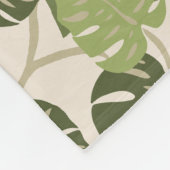 崖のハンガーのハワイアンのMonsteraの葉 フリースブランケット (角)