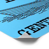 崖のポスターの看板からボートをおもしろい漕ぎ出す ポスター (角)