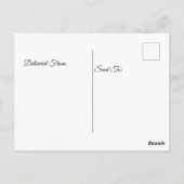 崖の上にフラミンゴが二本 ポストカード (裏面)