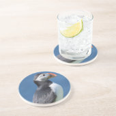 崖の上の大西洋のパフィン(Fratercula Arctica) コースター (側面)