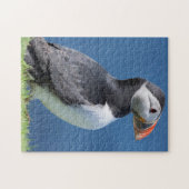 崖の上の大西洋のパフィン(Fratercula Arctica) ジグソーパズル (横)