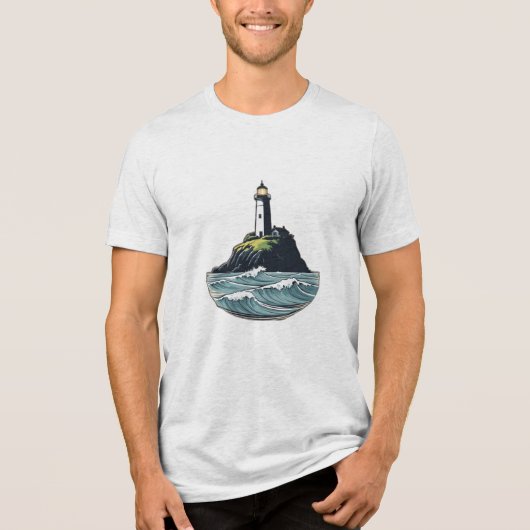 崖の上の灯台 トライブレンドＴシャツ (正面)