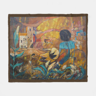 崖の住人 フリースブランケット