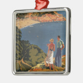 崖の南またはGreat Western柵のカップル メタルオーナメント (左)