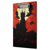 、崖の城飛ぶ、ドラゴン満月、日の出 クリップボード (左)