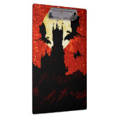 、崖の城飛ぶ、ドラゴン満月、日の出 クリップボード (右)