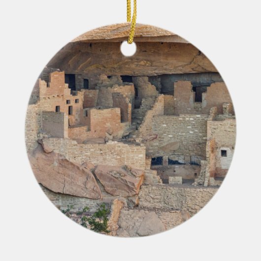 崖の家 セラミックオーナメント (正面)