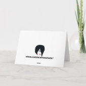 崖の挨拶状によるEMOの雪だるま シーズンカード (裏面)