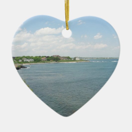 崖の歩行ニューポートロードアイランド セラミックオーナメント (正面)