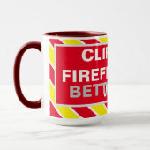 崖の消防士の良い半妻マグカップ マグカップ (左)