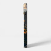 崖の滝は優雅に落ちる iPhoneケース (左側面)