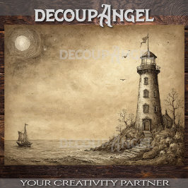 崖の灯台：スケ航海のッチ – デコページ 薄葉紙