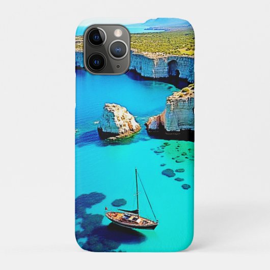 崖の聖域を航行する帆船アート Case-Mate iPhoneケース (裏)