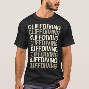 崖ダイビング 白い文字 Tシャツ