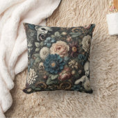 崩れ落ちた幼児室 - ゴシック フローラル デザイン クッション (ブランケット)