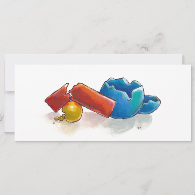 崩れ落ち、スナップし、壊れたユニークオリジナルアート (正面)