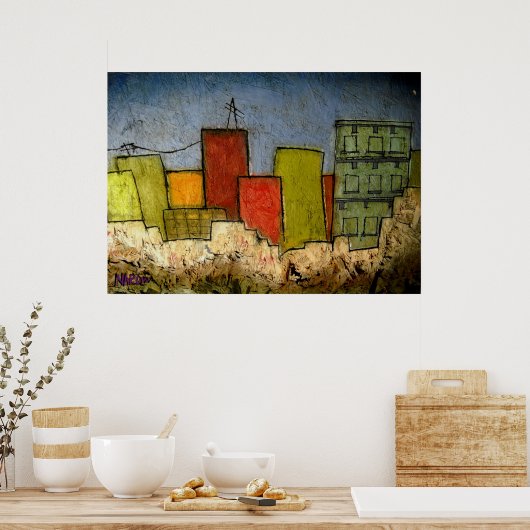 崩壊した町 ポスター (キッチン)