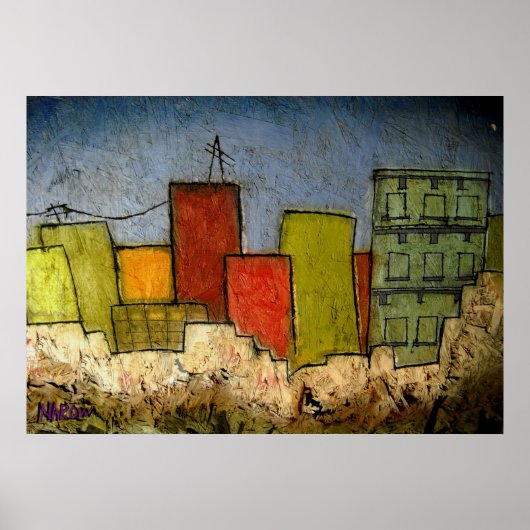 崩壊した町 ポスター (正面)