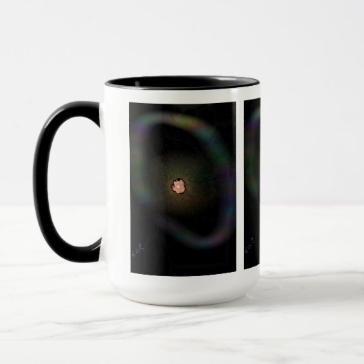 崩壊する超新星と広がるリングのマグカップ マグカップ (左)