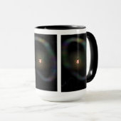 崩壊する超新星と広がるリングのマグカップ マグカップ (正面右)
