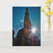 『崩壊の光線』クリスマスカード カード (黄色い花)