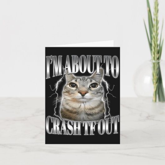崩壊寸前 笑顔の凝視猫 ブレインロット カード (正面)