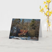 「崩壊」クリスマスカード カード (黄色い花)