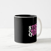 嵐がクイーンストームおもしろいチェザーキュート流星追い ツートーンマグカップ (正面右)