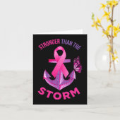 嵐が乳がんリボンと闘うよりも強い カード (黄色い花)