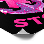 嵐が乳がんリボンと闘うよりも強い ポスター (角)