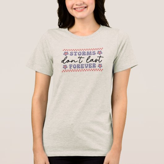 嵐が永遠に続かない トライブレンドTシャツ (正面)