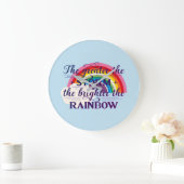 嵐が素晴らし虹を明るくする ラージ壁時計 (ホーム)