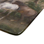 嵐に怯えた馬（カーレ・バーネット） カッティングボード (角)