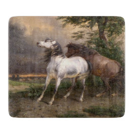 嵐に怯えた馬（カーレ・バーネット） カッティングボード