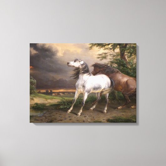 嵐に怯えた馬(カーレ・バーネット) キャンバスプリント (正面)