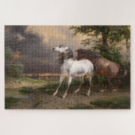 嵐に怯えた馬（カーレ・バーネット） ジグソーパズル