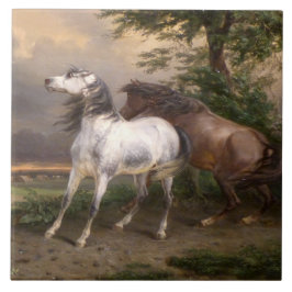 嵐に怯えた馬（カーレ・バーネット） タイル