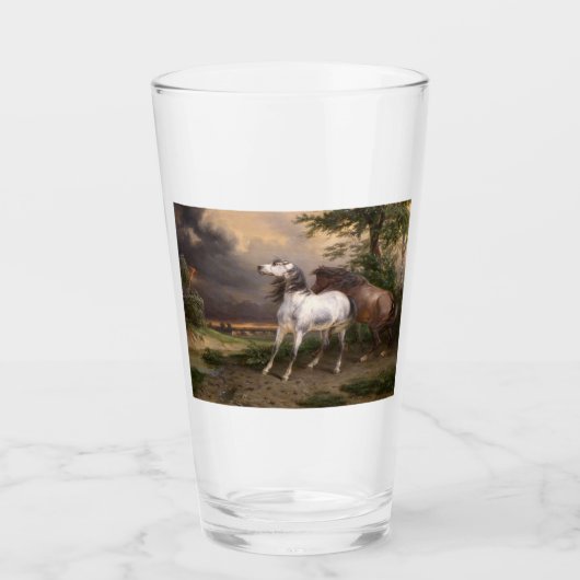 嵐に怯えた馬(カーレ・バーネット) タンブラーグラス (正面)