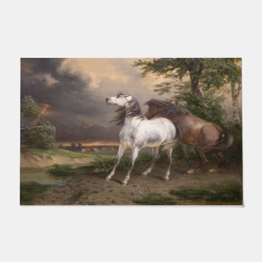 嵐に怯えた馬(カーレ・バーネット) ドアマット (正面)