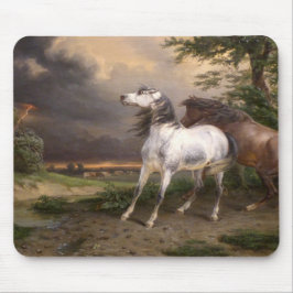 嵐に怯えた馬（カーレ・バーネット） マウスパッド