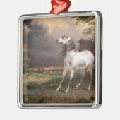 嵐に怯えた馬（カーレ・バーネット） メタルオーナメント (左)