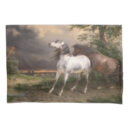 嵐に怯えた馬（カーレ・バーネット） 枕カバー