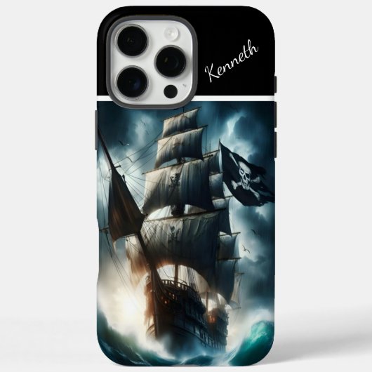嵐に打ち勝つ海賊船 Case-Mate iPhoneケース (裏面)