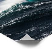 嵐に揺れる帆船 ポスター (角)