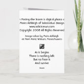 嵐に直面している鷲 カード (裏面)