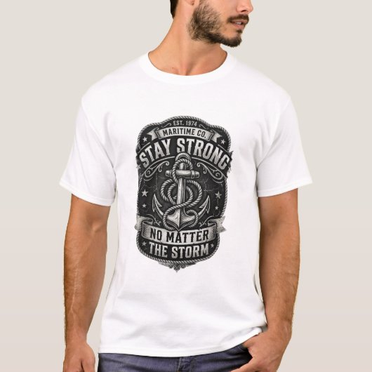 嵐に負けず強くあれ アンカーTシャツ Tシャツ (正面)