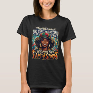 嵐のような私 Tシャツ 励ましの黒人女性、Mo